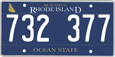 RI license plate 732377