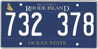 RI license plate 732378