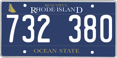 RI license plate 732380