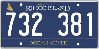 RI license plate 732381