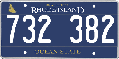 RI license plate 732382