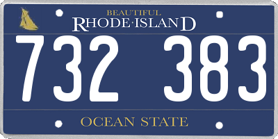 RI license plate 732383