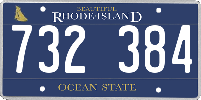 RI license plate 732384