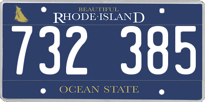 RI license plate 732385