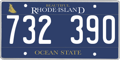 RI license plate 732390
