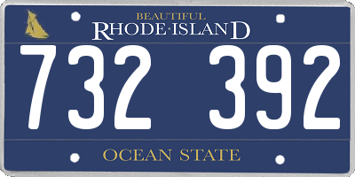 RI license plate 732392