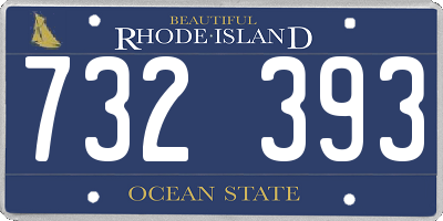 RI license plate 732393