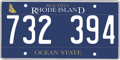 RI license plate 732394