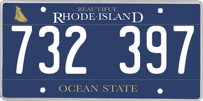 RI license plate 732397