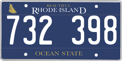 RI license plate 732398