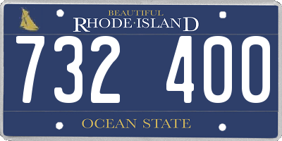 RI license plate 732400