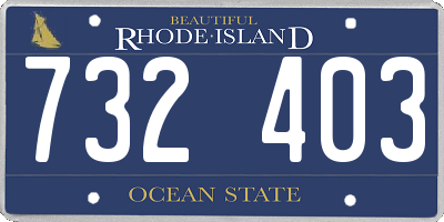 RI license plate 732403