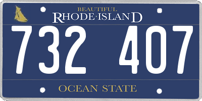RI license plate 732407