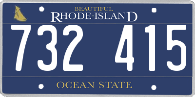 RI license plate 732415