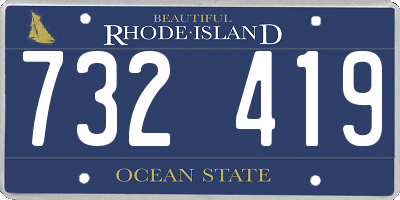 RI license plate 732419