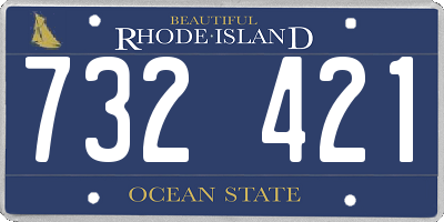 RI license plate 732421