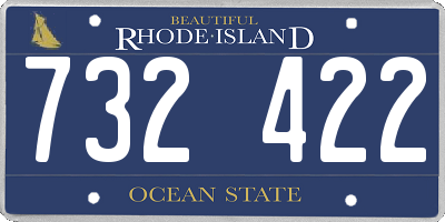 RI license plate 732422