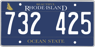 RI license plate 732425