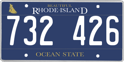RI license plate 732426