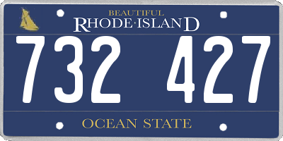 RI license plate 732427
