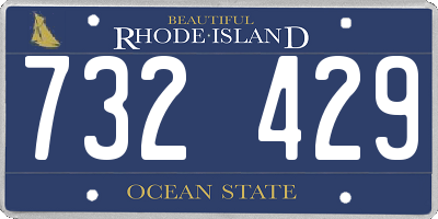 RI license plate 732429