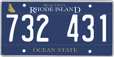RI license plate 732431