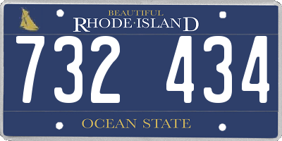 RI license plate 732434