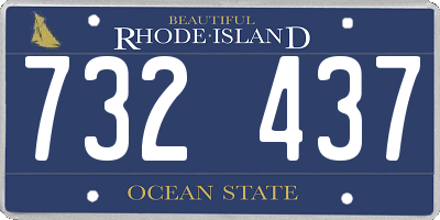 RI license plate 732437