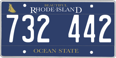 RI license plate 732442