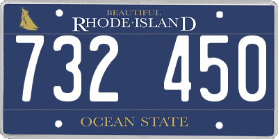 RI license plate 732450