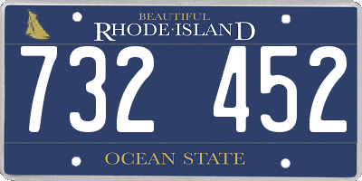 RI license plate 732452