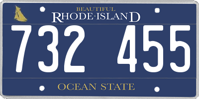 RI license plate 732455