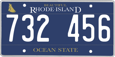 RI license plate 732456