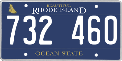 RI license plate 732460