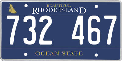 RI license plate 732467