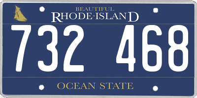 RI license plate 732468