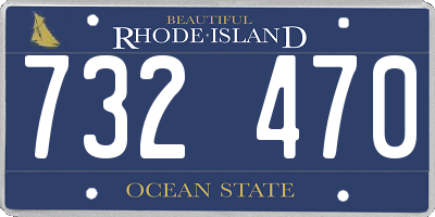 RI license plate 732470