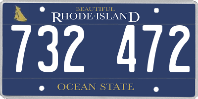 RI license plate 732472