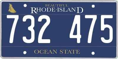 RI license plate 732475