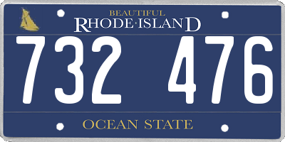 RI license plate 732476