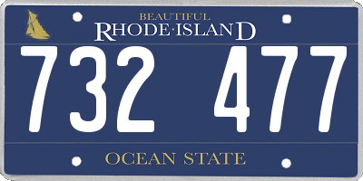 RI license plate 732477