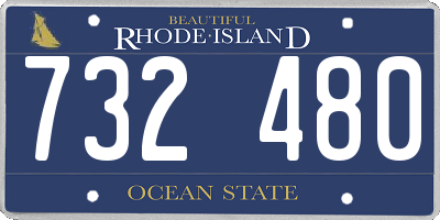 RI license plate 732480