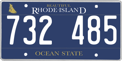 RI license plate 732485