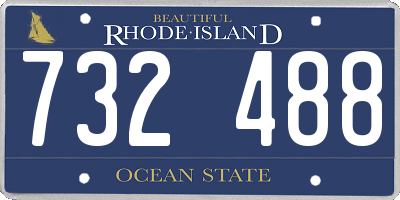 RI license plate 732488