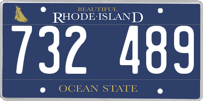 RI license plate 732489