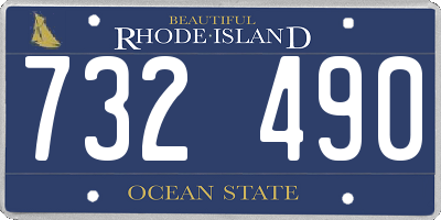 RI license plate 732490