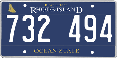 RI license plate 732494