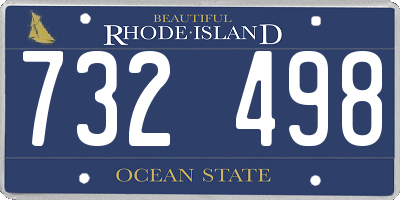 RI license plate 732498
