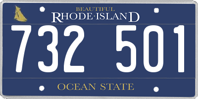 RI license plate 732501
