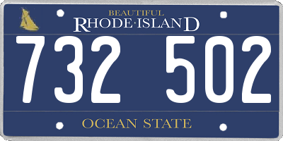 RI license plate 732502